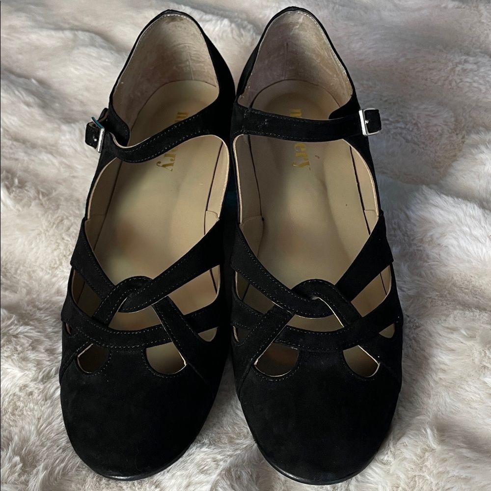 Suede Black Women's Shoes Sz 10W memery